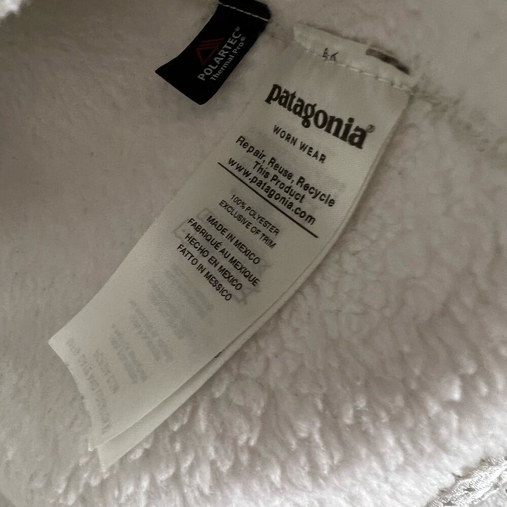 Patagonia Women’s Re-Tool Half Snap Ivory Fleece Pullover Size Medium - Picture 8 of 8